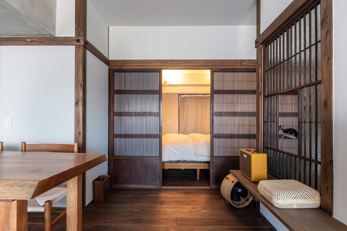 中古マンションのリノベーション後の土間が廻る住まい