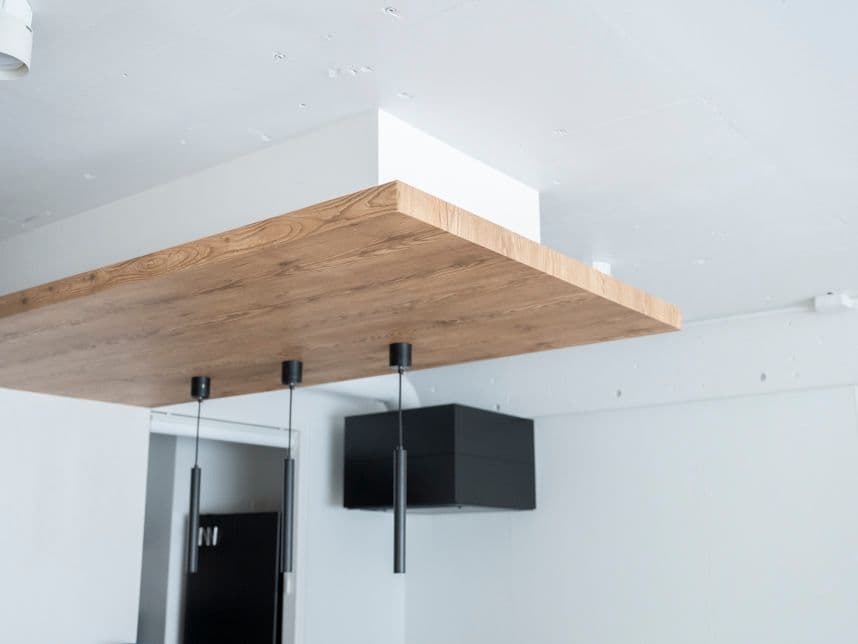 中古マンションのリノベーション後のキッチンの下がり天井