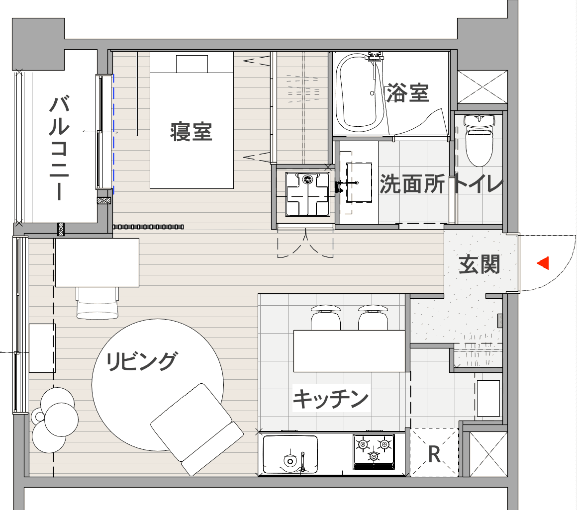 中古マンションのリノベーション後の間取り図