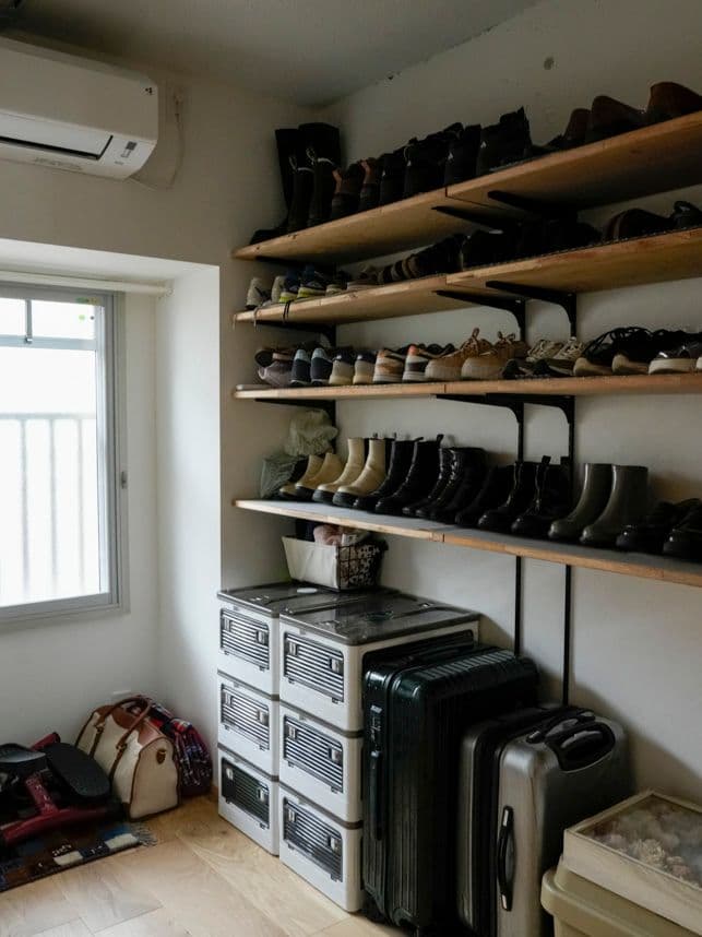 リノベーション後の靴棚