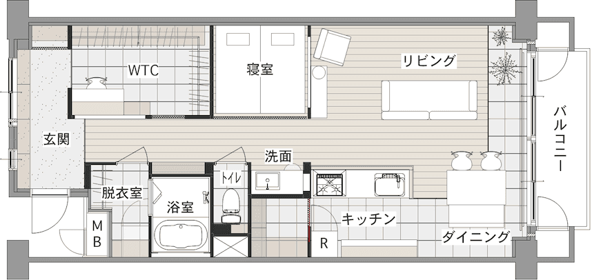 中古マンションのリノベーション後の間取り図