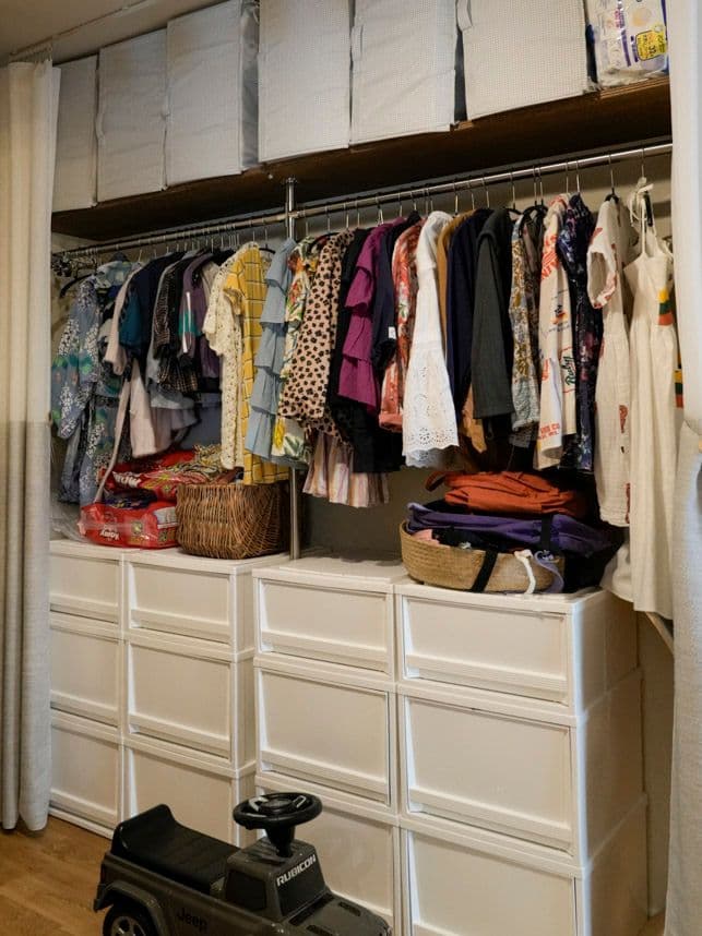 中古マンションのリノベーション前のキッズスペースの収納