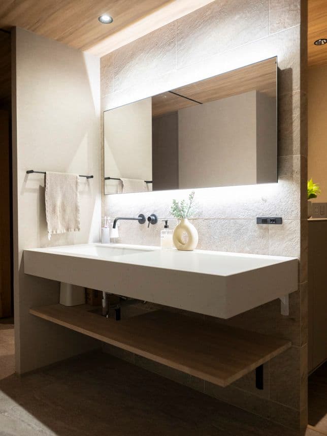 中古マンションのリノベーション後の洗面台